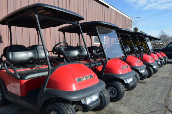 Christians Carts Close up of Red Bright Red Club car