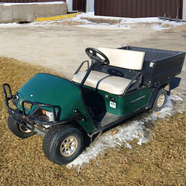 Christians carts green ezgo gas hauling mule